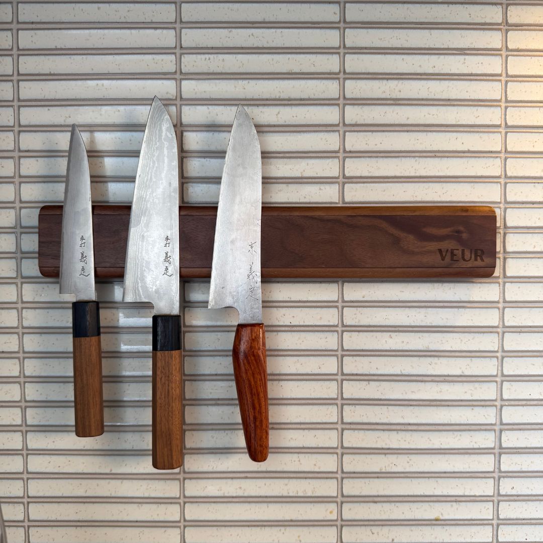 VEUR Black Walnut Magnetic Knife Holder