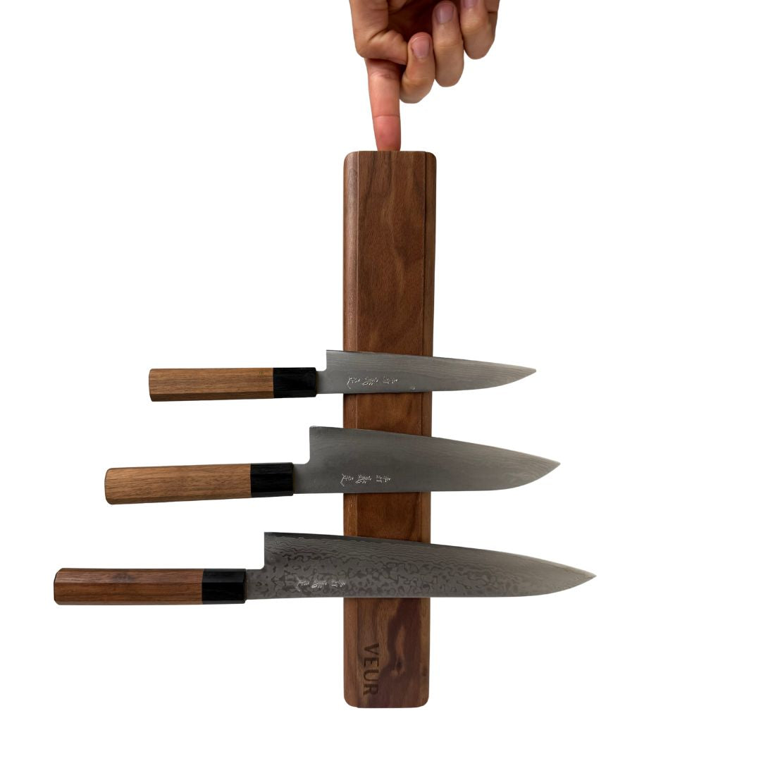 VEUR Black Walnut Magnetic Knife Holder