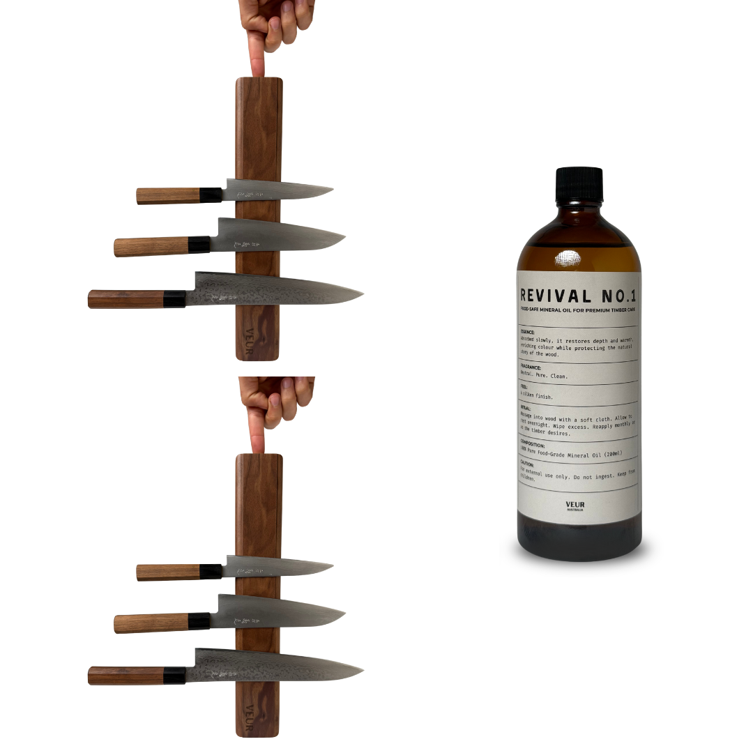 2x Knife Holder + Free Board Oil