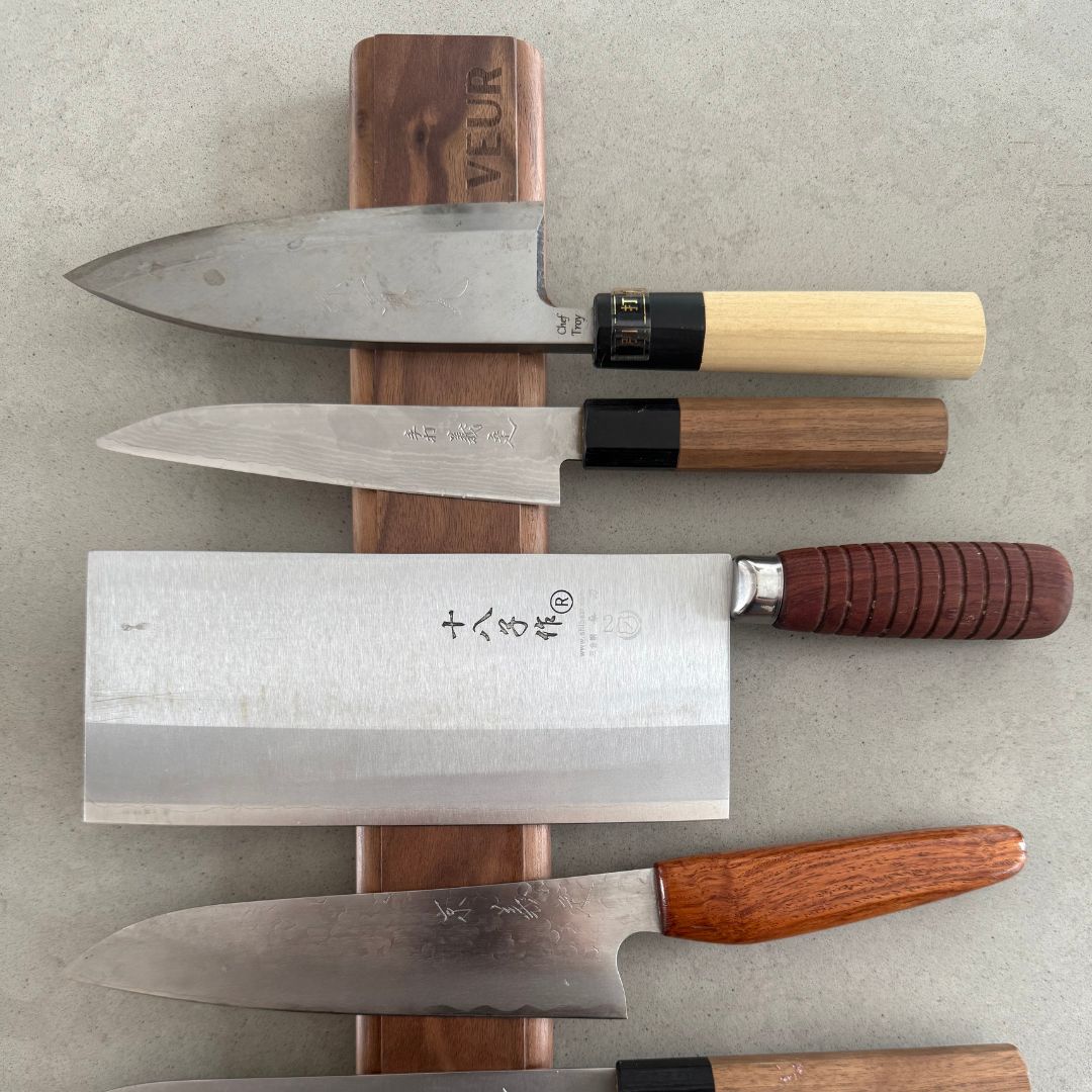 VEUR Black Walnut Magnetic Knife Holder