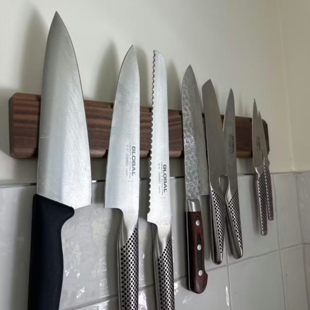 VEUR Black Walnut Magnetic Knife Holder