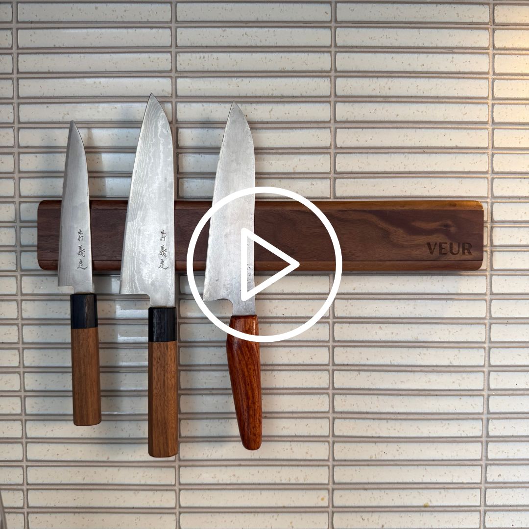 VEUR Black Walnut Magnetic Knife Holder